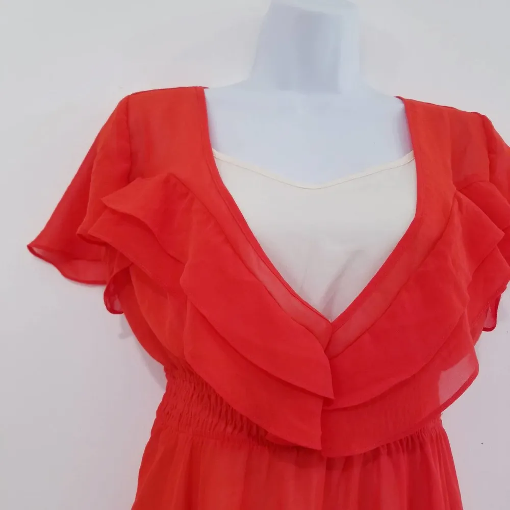 BCBGeneration Chiffon Ruffle Dress - Image 2