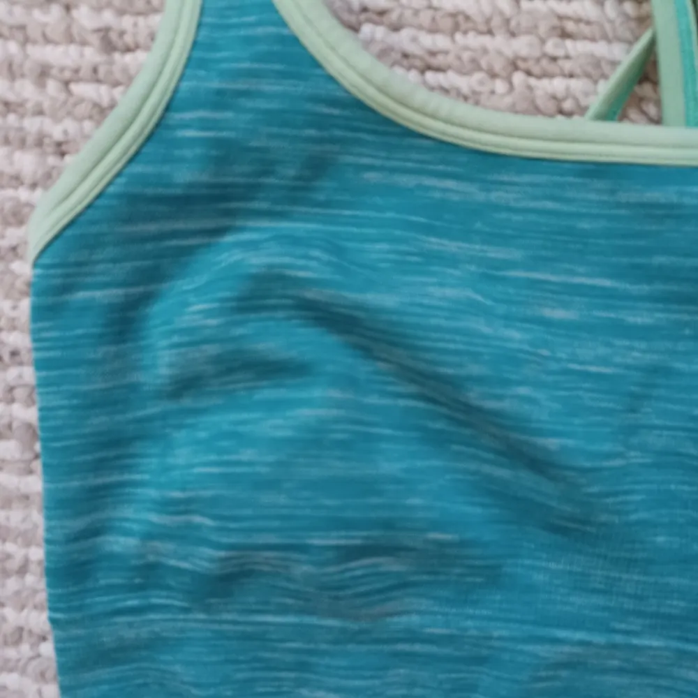 Danskin Now L Womens Blue/Green Active Wireless Unpadded Sports Bra stra… Blue Size L - Image 2