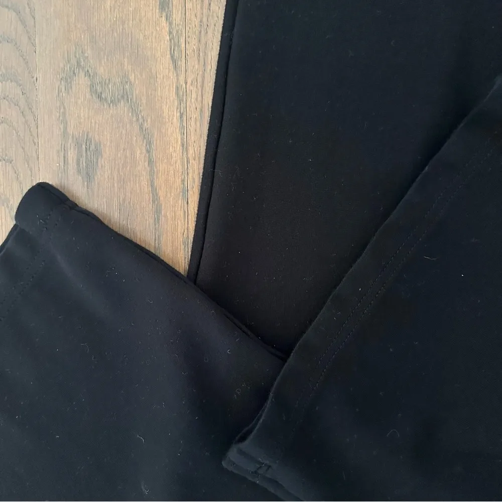 Leset Rio High Waist Wide Leg Stretch Ponte Knit Pants in Black Size Medium - Image 4