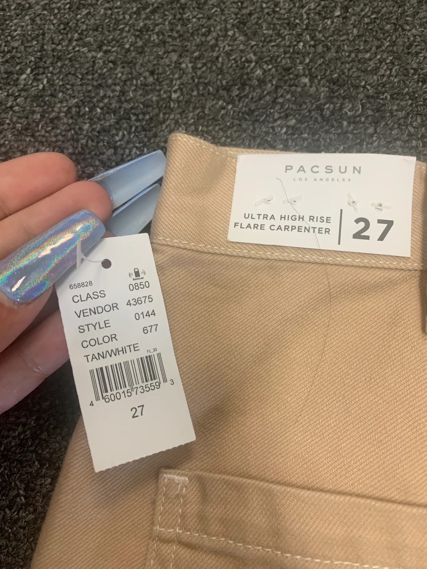 ultra high rise flare carpenter jeans - Image 4