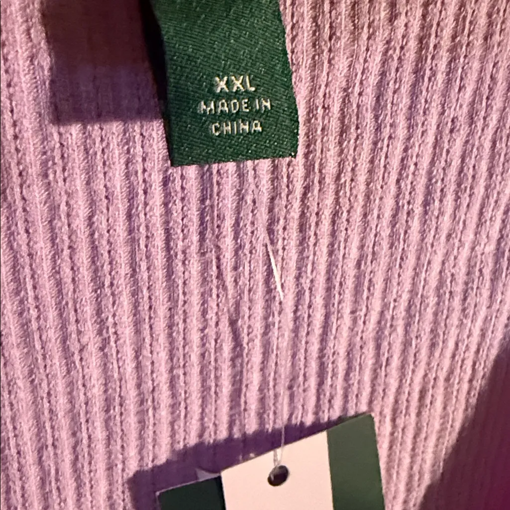 Wild Fable  Lavendar Purple Double Tie Knit Short Sleeved Sweater Top size 2xl - Image 2