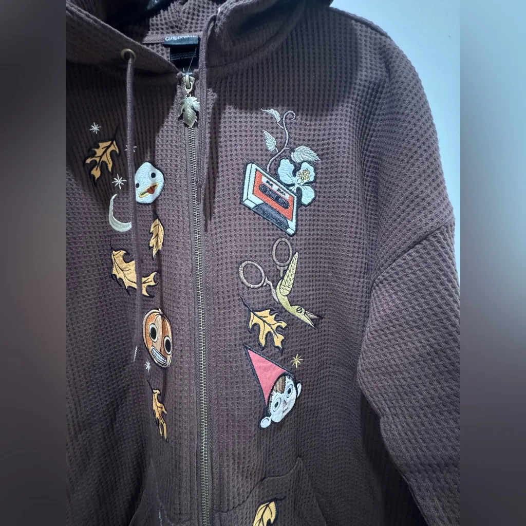 Cartoon Network Over The Garden Wall Fall Characters Icons Oversized Zip Sweater - Image 6