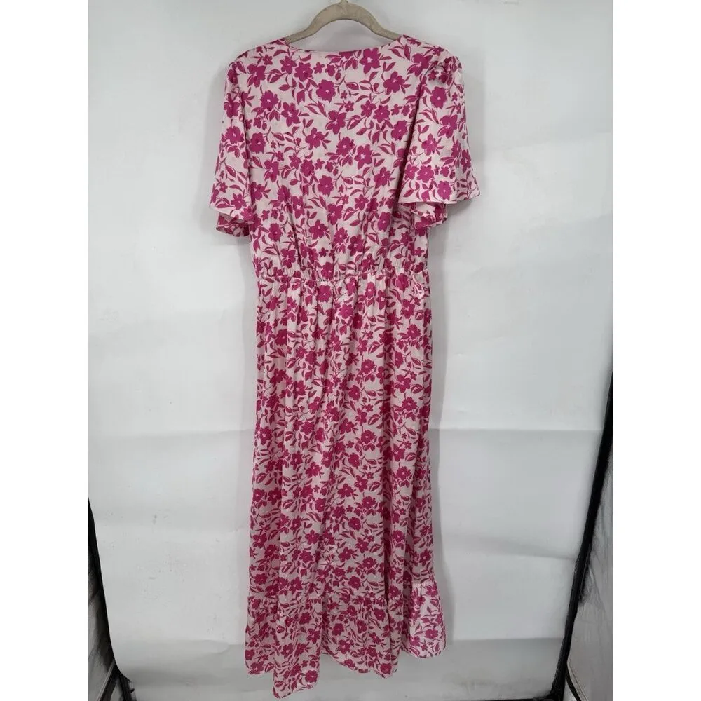 Draper James RSVP Floral Maxi Dress Women M Pink Preppy Fairy Feminine Whimsical - Image 3