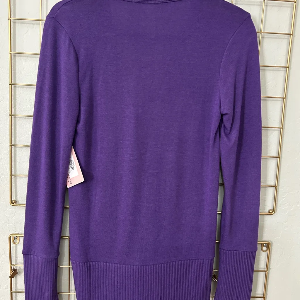 Zenana True Purple Snap Button‎ Cardigan | NWT | Sizes S & M | Soft & Stretchy - Image 5