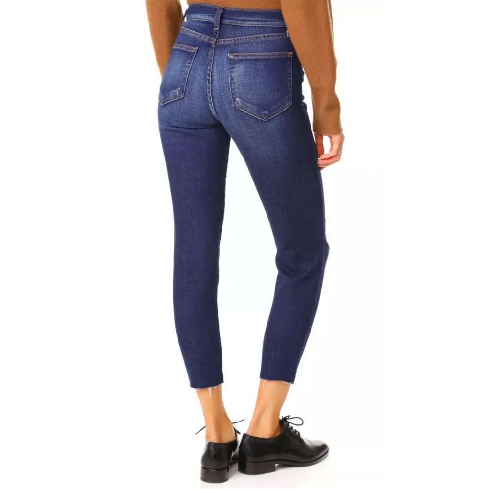 NWOTL'AGENCE Abigail French Slim Ripped Skinny Jeans In Dark Diamond Destruct 25 - Image 3