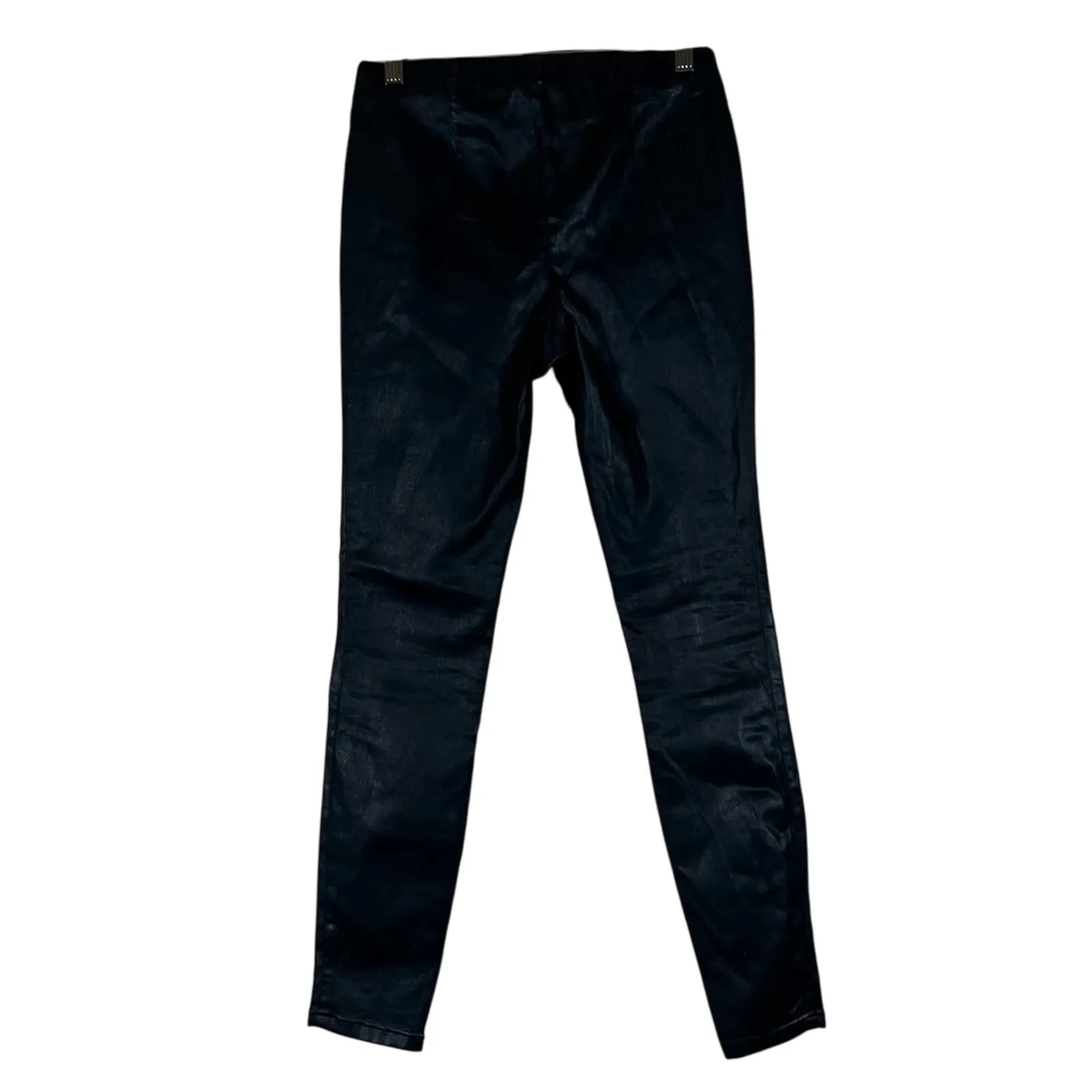 Pam & Gela Faux Leather Pants Womens XS Black Cotton Zip Ankle Moto Biker Skater - Image 4