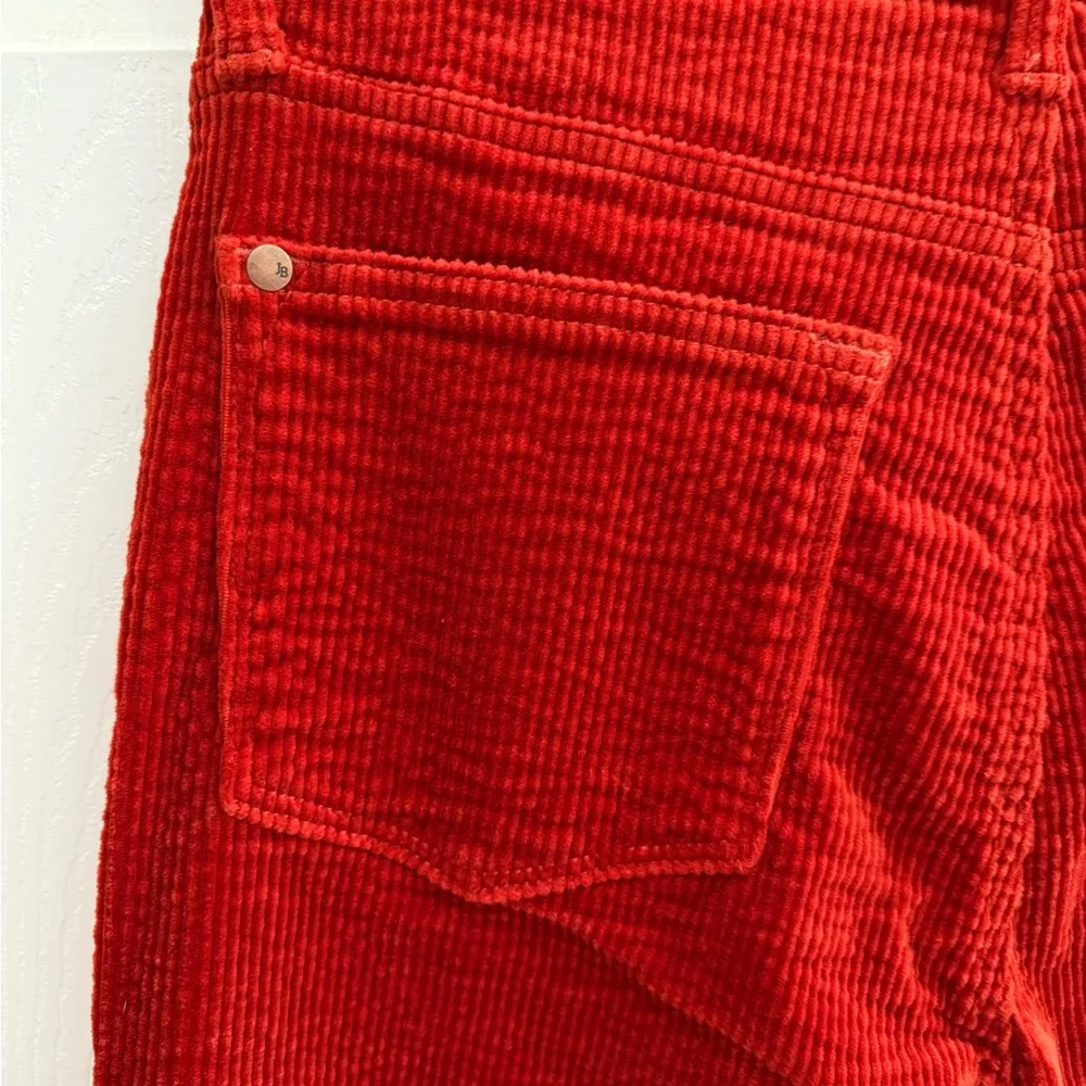 Judy Blue High Rise Button Fly Red Rust Corduroy Ankle Straight Pants Size 9/29 - Image 10