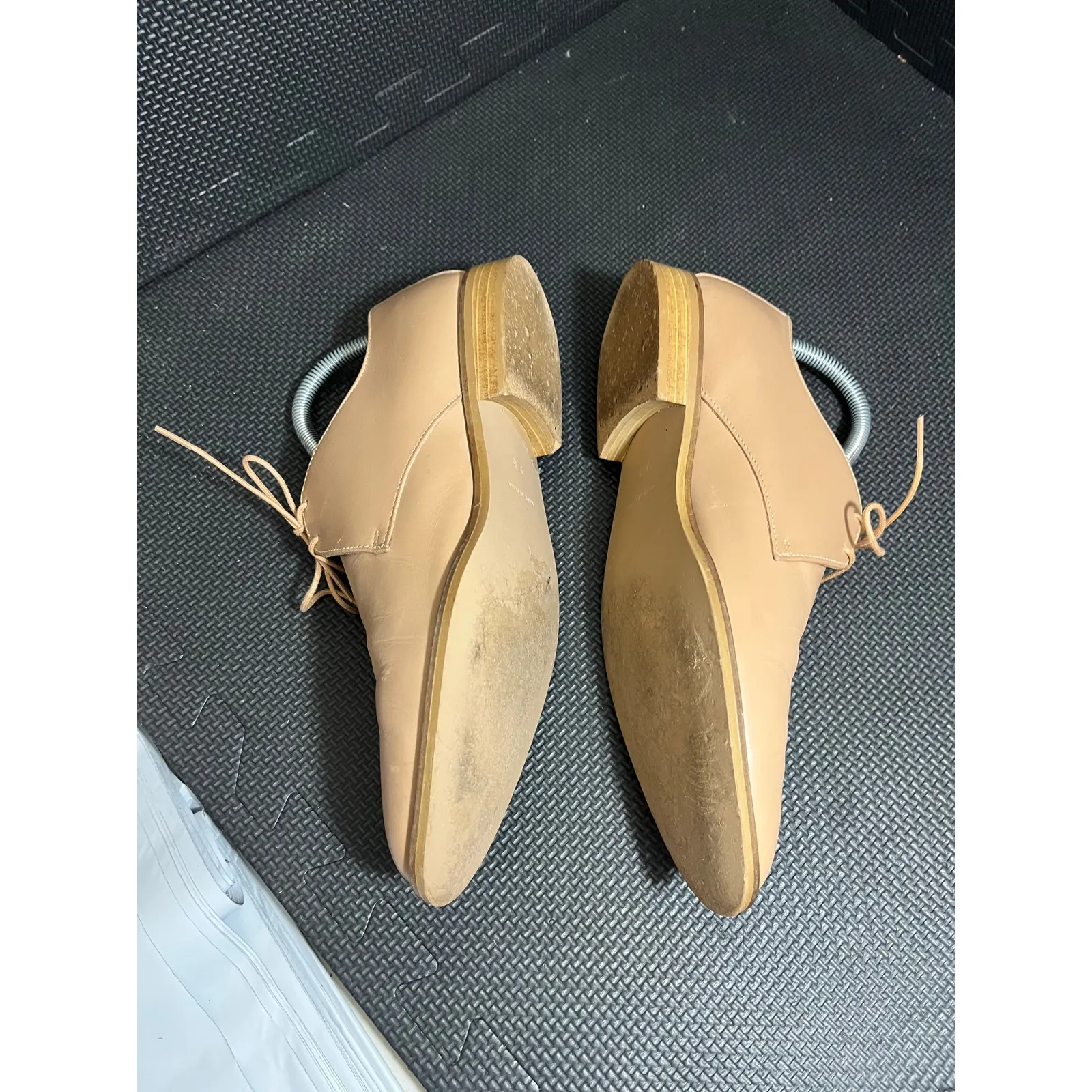 Everlane Italian Leather The Modern Oxford Shoes Tan Lace Up Sz 9.5 Minimalist - Image 3