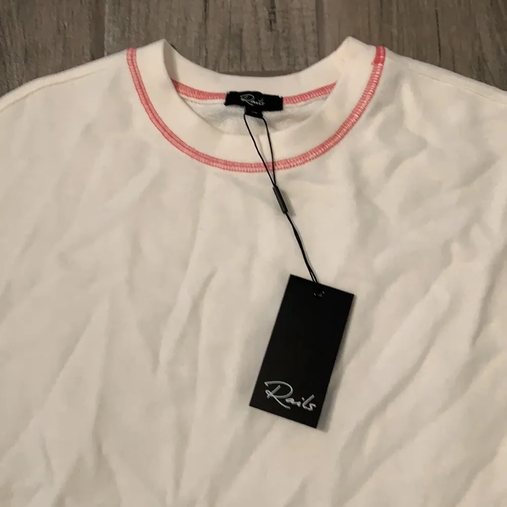 Rails Alice cream rainbow stitch crew sweater - Image 3