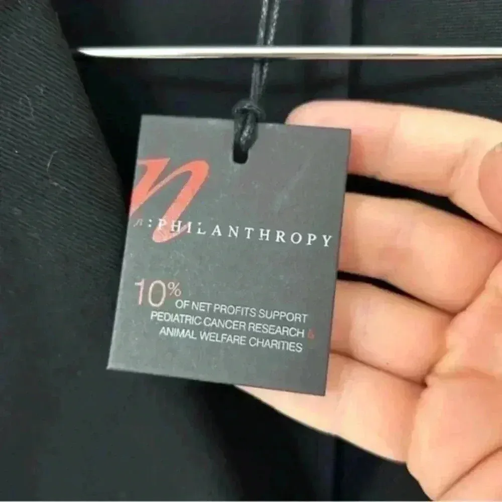 N Philanthropy Passport Trench Coat Black Belted Minimalist Style - Image 6