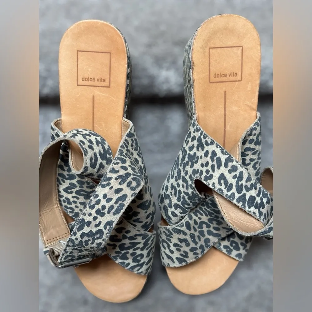 NEW Dolce Vita Leather Cheetah Lenni Open - Image 8