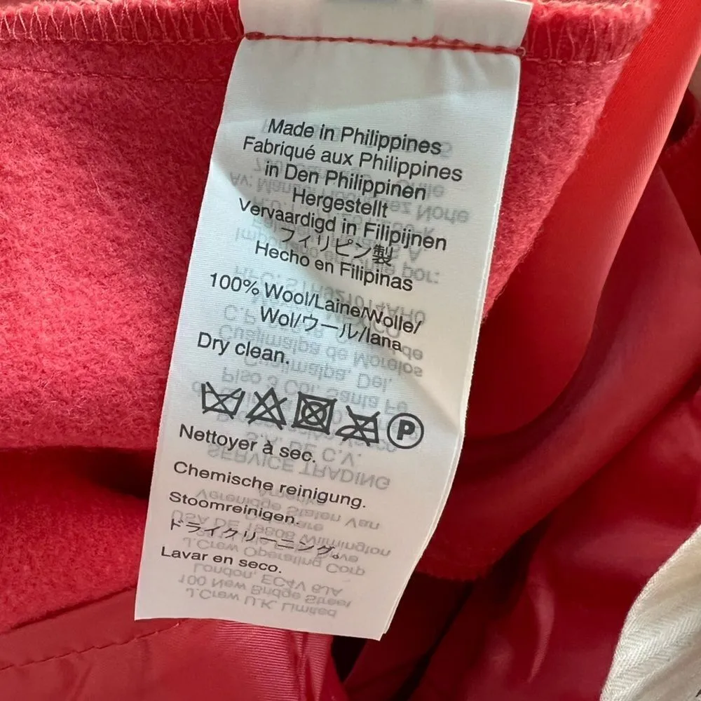 J. Crew Double Serge Wool Wide Leg Crop Capri Culotte Pants in Salmon Pink - Image 4