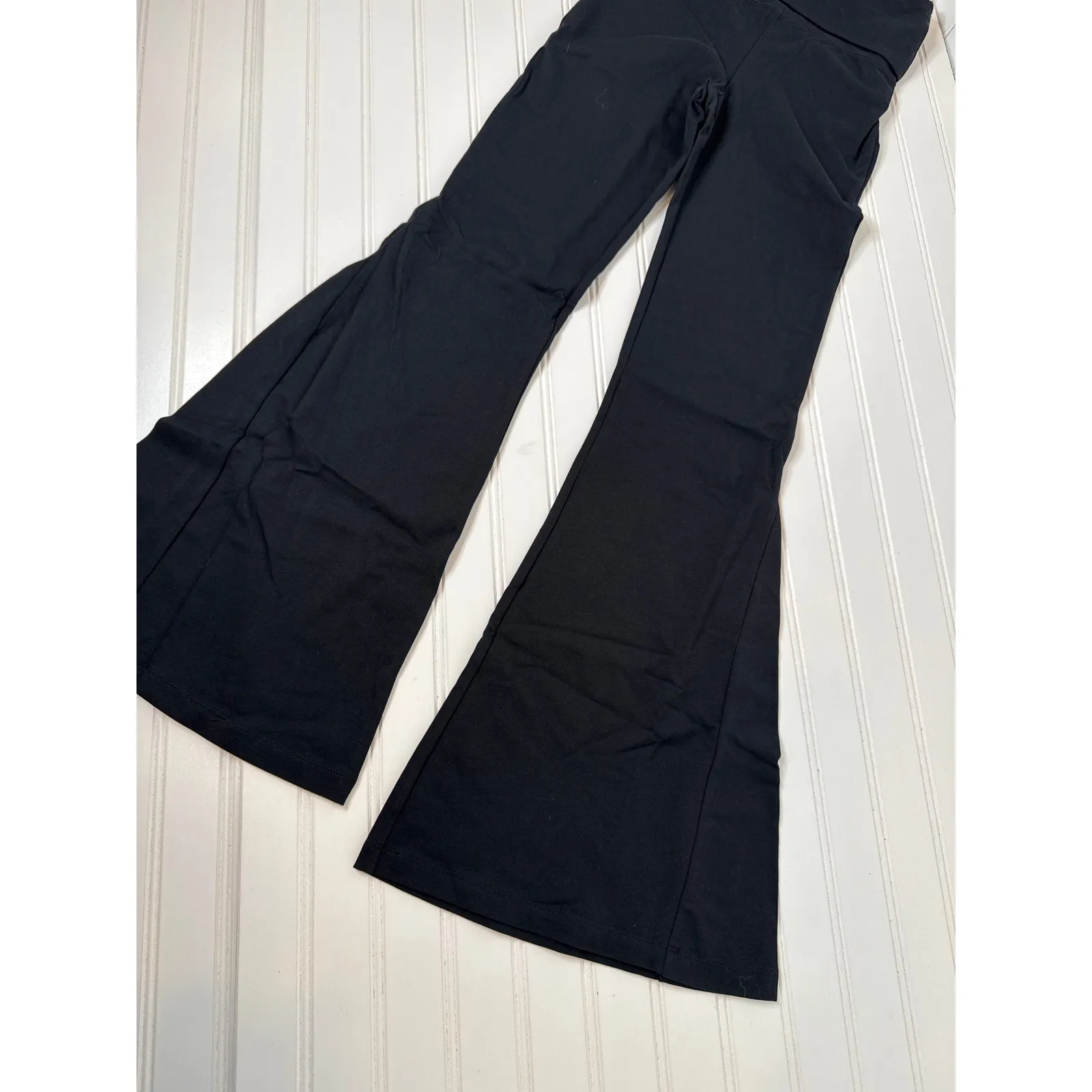 NWT Aerie Offline Flared Black OG Fold-over Leggings High Waisted Sports Sz S - Image 5