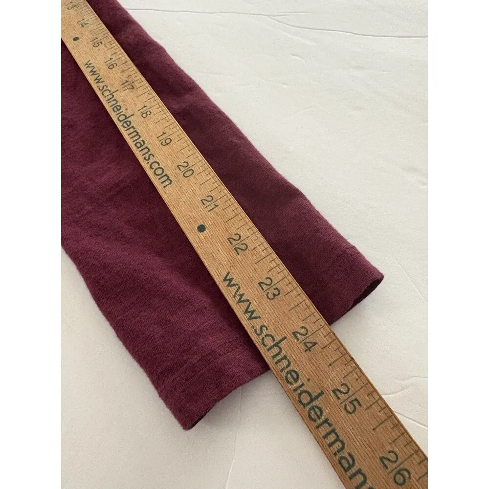 PILCRO Anthropologie Seamed Top Size Large Burgundy Lightweigt Pintuck L/S Red - Image 11