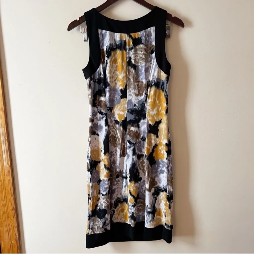 AB Studio Sleeveless Tank Dress Jersey Stretch Printed Size Medium - Image 5