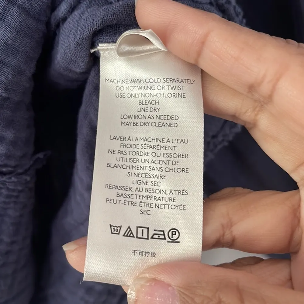 Free People We the Free Cozy Dreams Tops Color is Navy Oversized Size Me… - Image 5