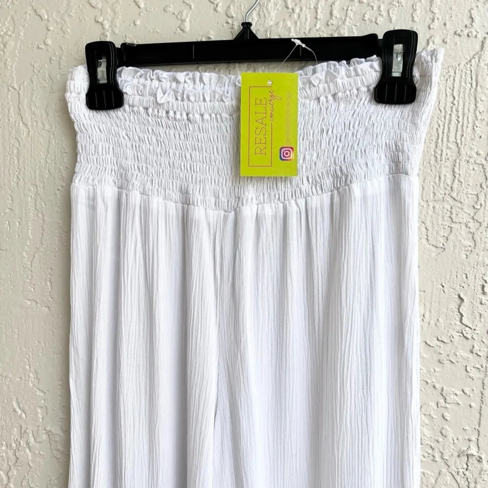 Tularosa Ava pants wide leg white cotton gauze size XS - Image 3