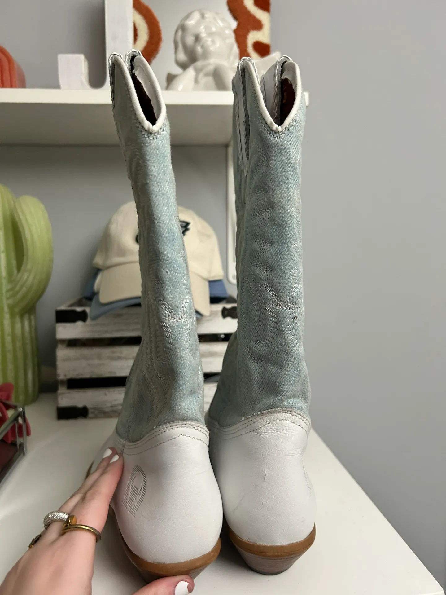 Nevada Blue Denim Cowboy boots - Image 4