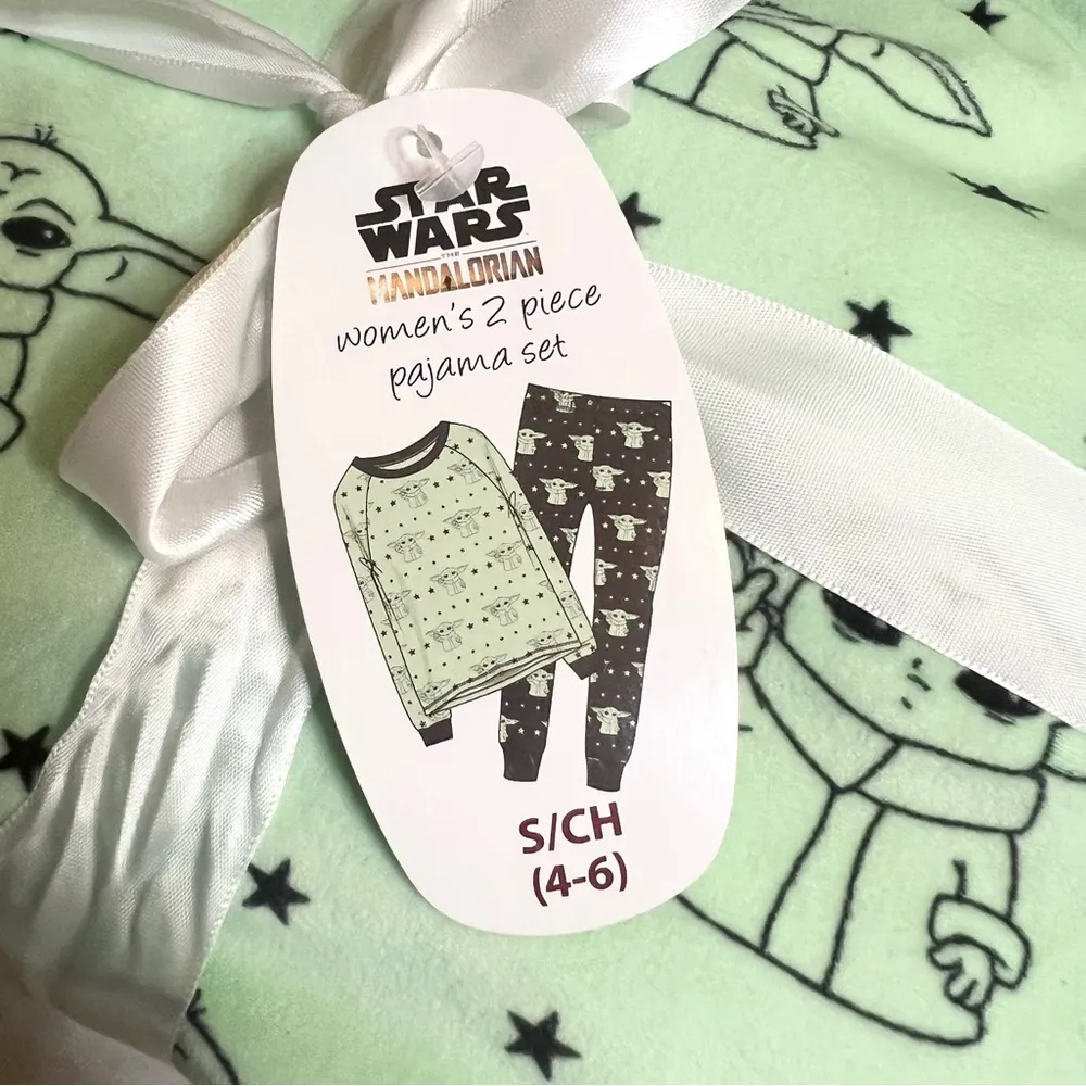 NWT Star Wars Mandalorian Grogu Baby Yoda Pajama Pants Set 2-Piece Size Small - Image 5