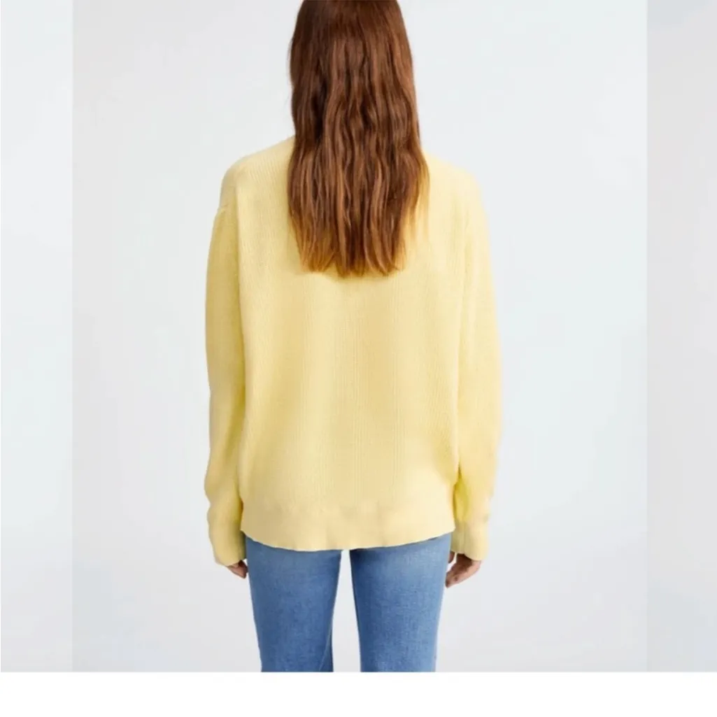 RE/DONE 90s Cardigan in Lemon Yellow Size Medium - Image 2