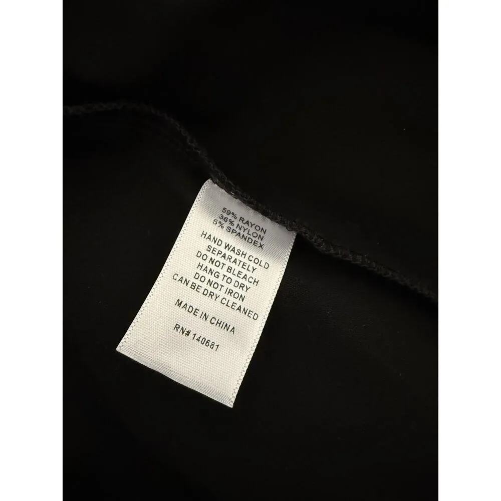 NWT Unique Vintage Women's Collared Black Swing Dress with Pink Bow Size 10-12 - Image 7