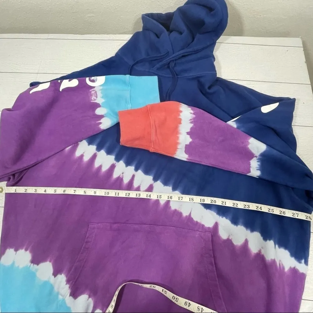 AMERICAN EAGLE X Drop Shoulder Tie Dye Hoodie Size Large - Image 100