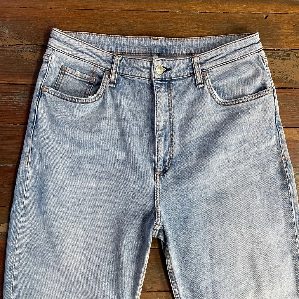 Rag & Bone Casey High-Rise Ankle Flare Jeans Raw Hem in Lucy Mid Wash Sz 31 🧡🎀 - Image 13