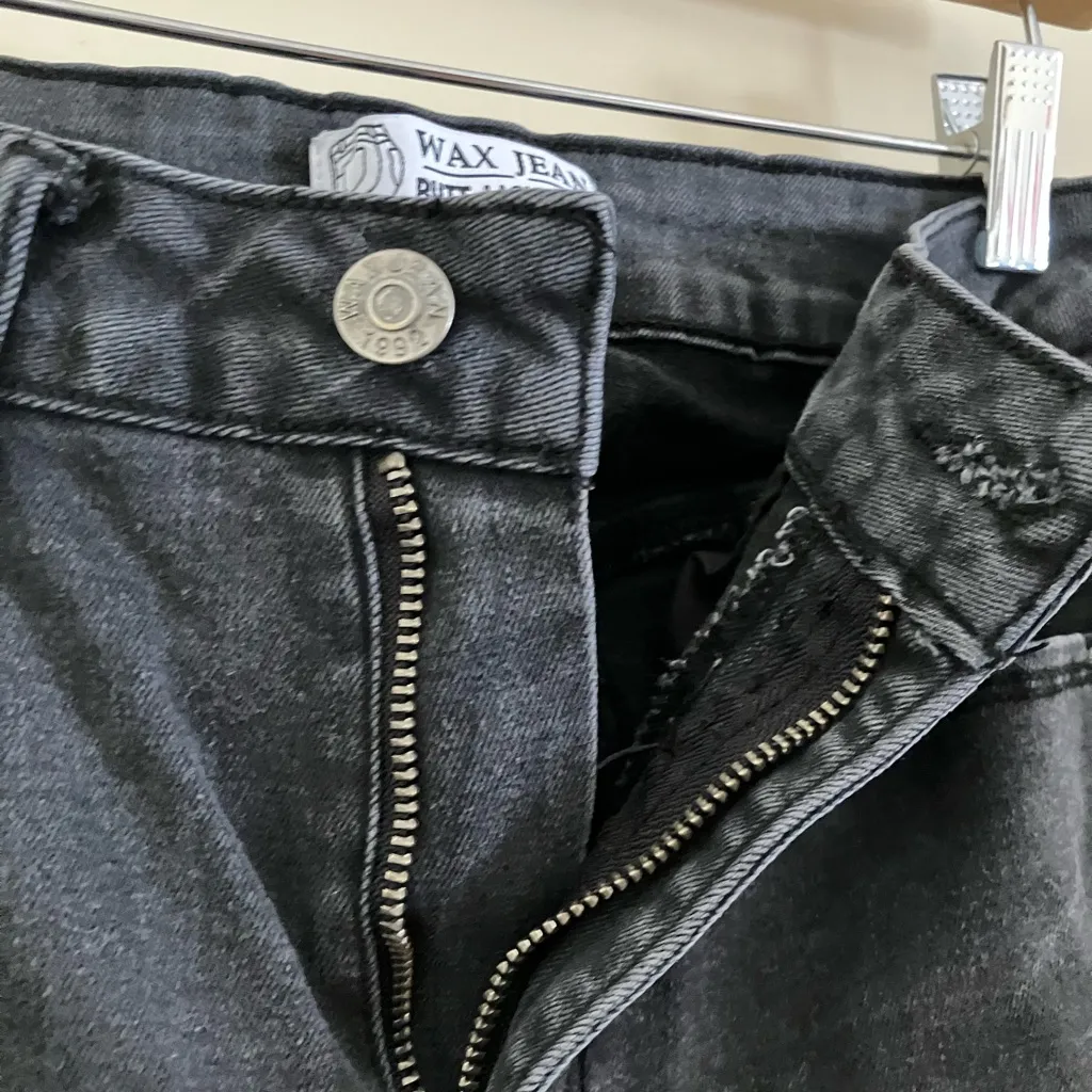 Wax Jean Black Denim Skinny Jeans Stretch Jeans High Rise Junior's Size 11 - Image 9