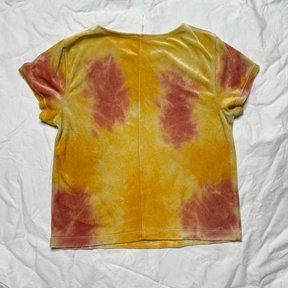 Free People Bright Eyes Velvet T-Shirt in Sunshine Combo Size Small - Image 6