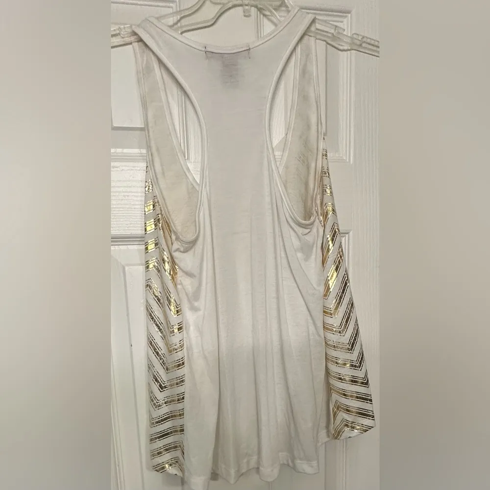 Gold and White Chevron Tank Top - Image 3