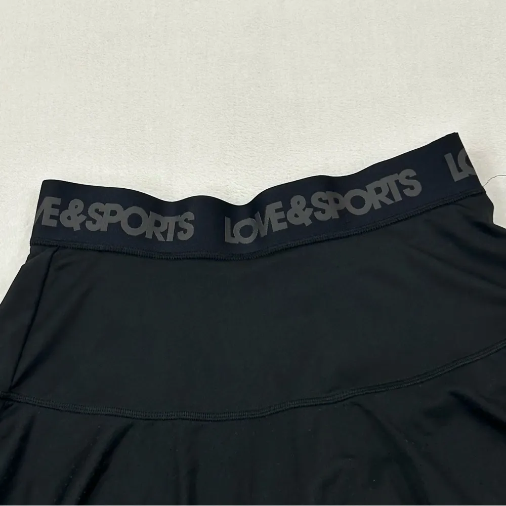 Love & Sports Black Spandex Shorts Inner Golf Tennis Skort Skirt Women’s XS/S - Image 2