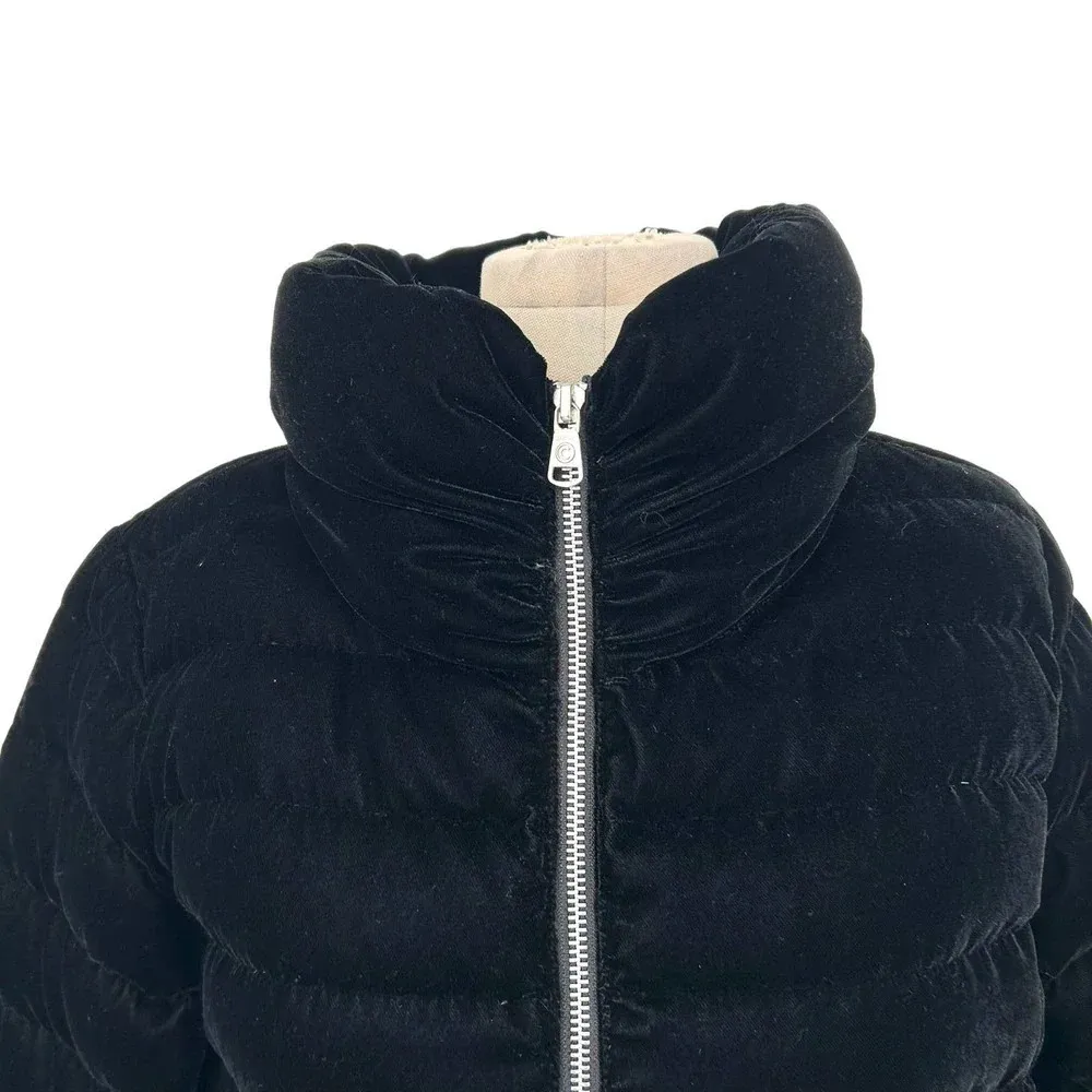 COLMAR ORIGINALS Black Velvet Puffer Jacket Duck Down‎ Size 46 / US 10 - Image 5