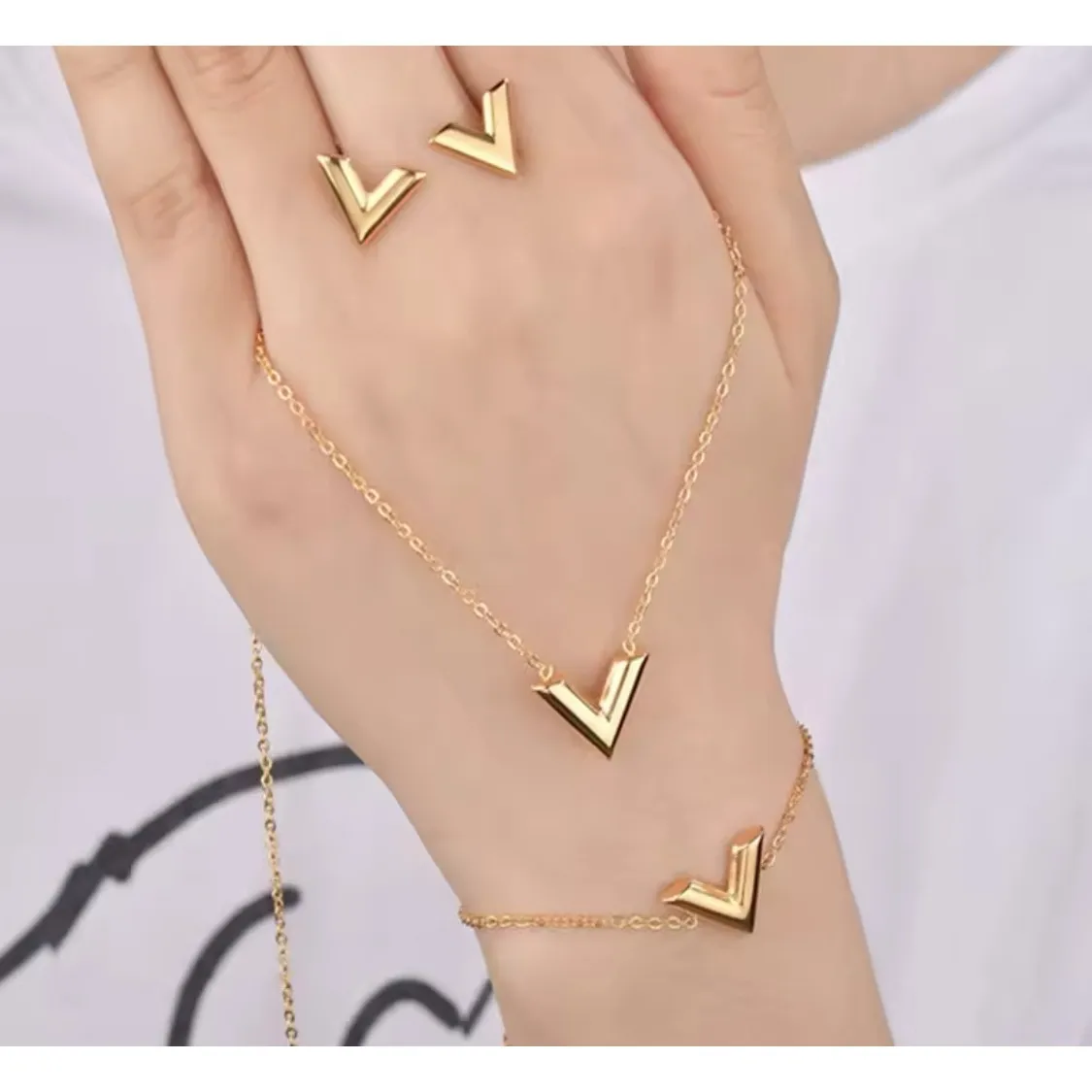 Dainty Yellow Gold Filled‎ V-Shape Bracelet, 7-9” - Image 11