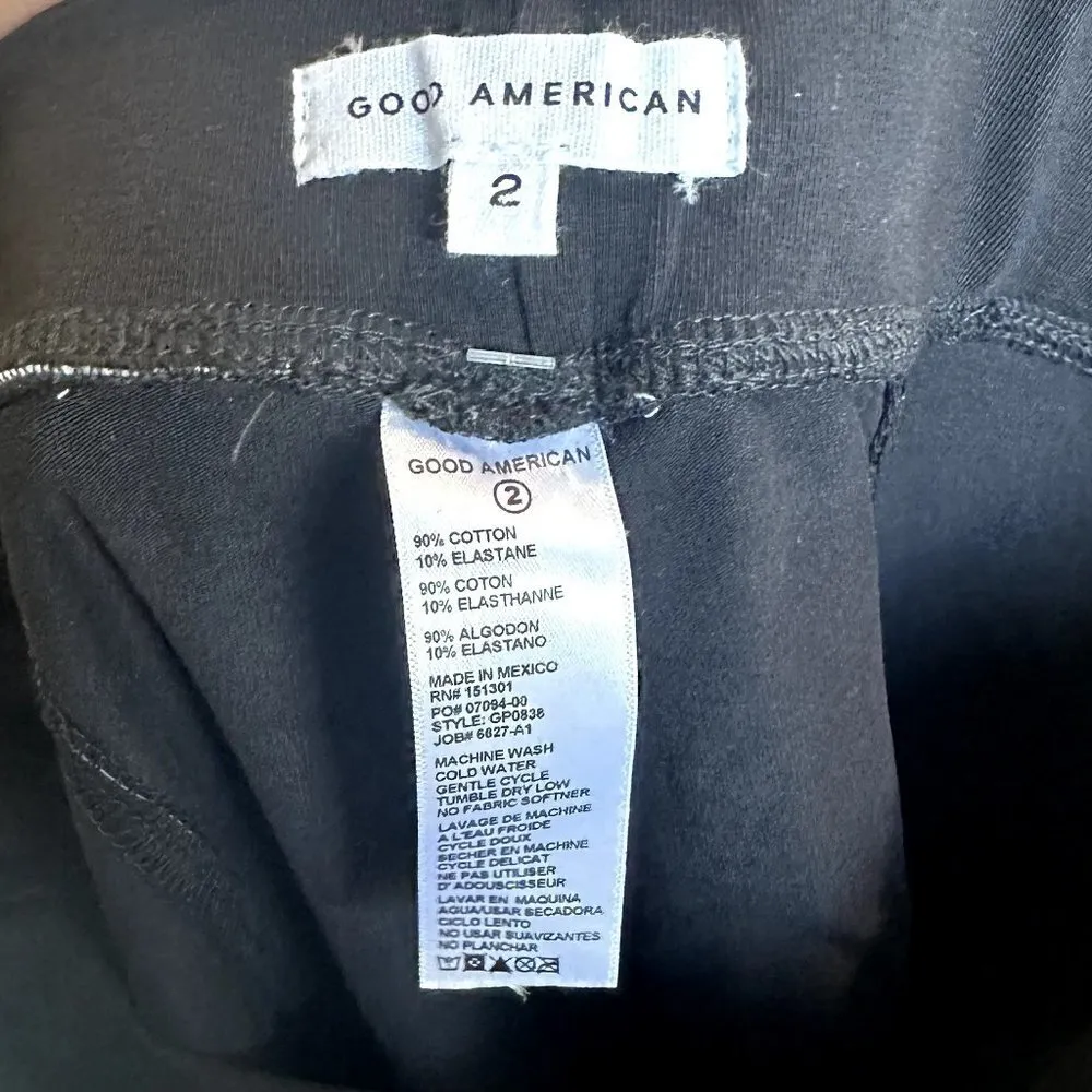 NWT Good American Stirrup Essential Black Legging Pants - Size 2 (Medium) - Image 3