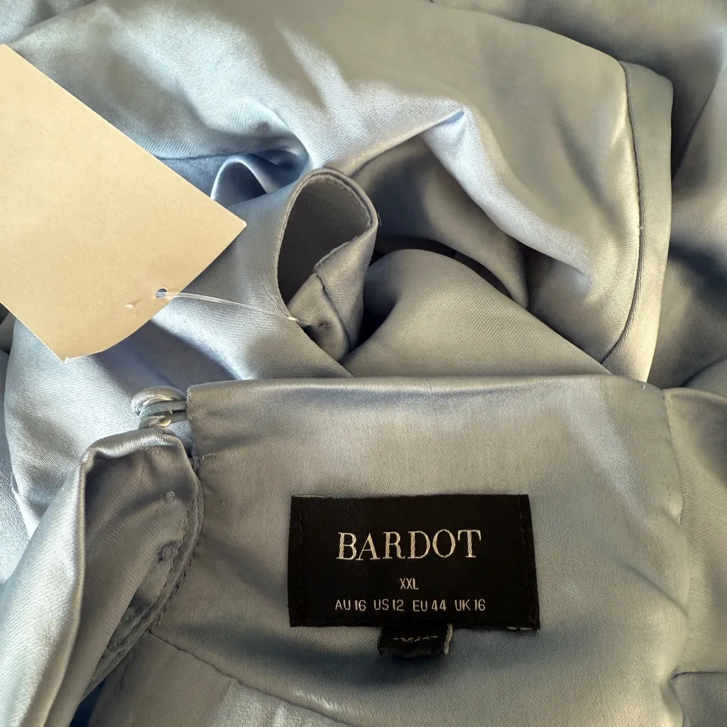 NWT Bardot Auria Satin Maxi Dress In Softblue size 12 - Image 7