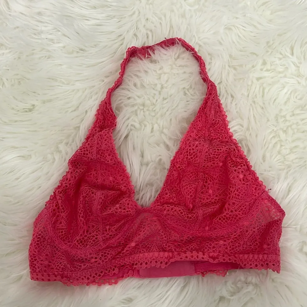 Victoria's Secret Small Pink Lace Longline Halter Bra Bralette - Image 4