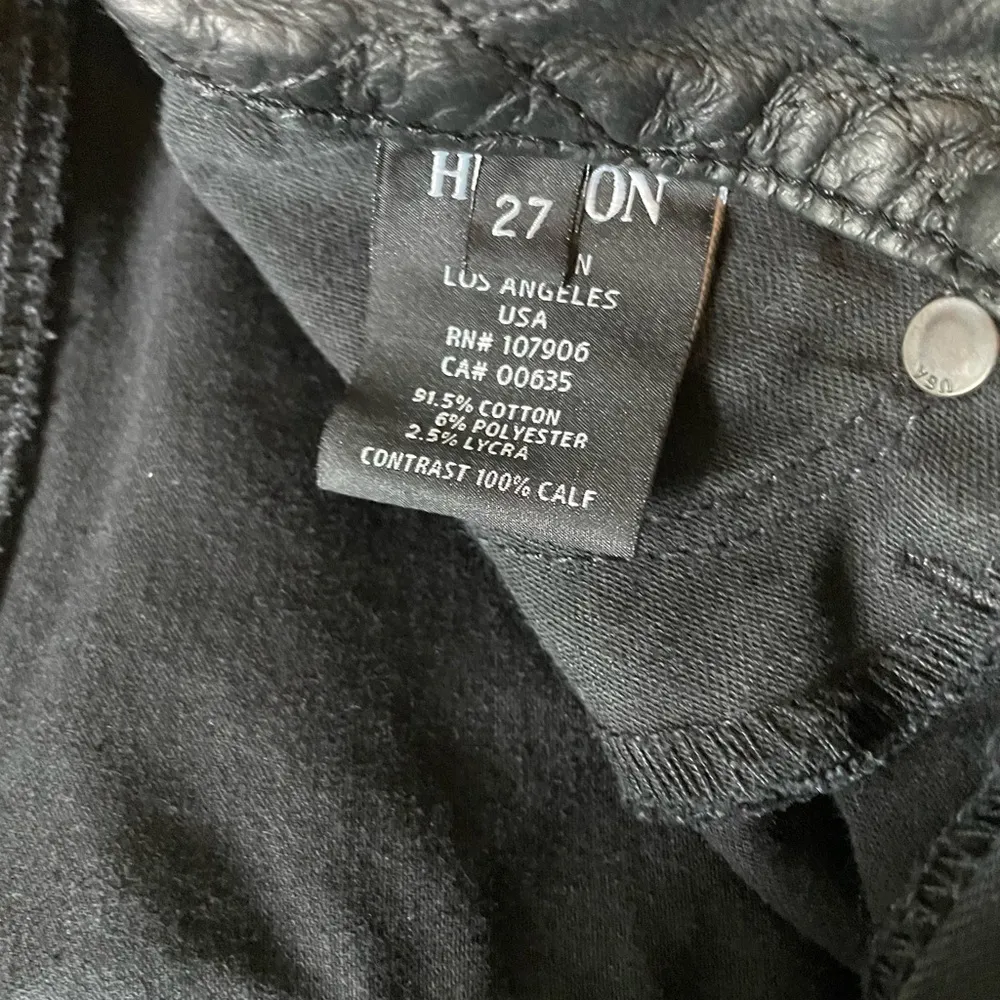 Hudson Leeloo Super Skinny Crop Black Jeans Sz 27 Excellent Condition - Image 4