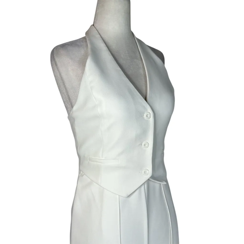 Alice + Olivia Robin Jumpsuit in Off White 2 New Womens Dressy Outfit - Image 8