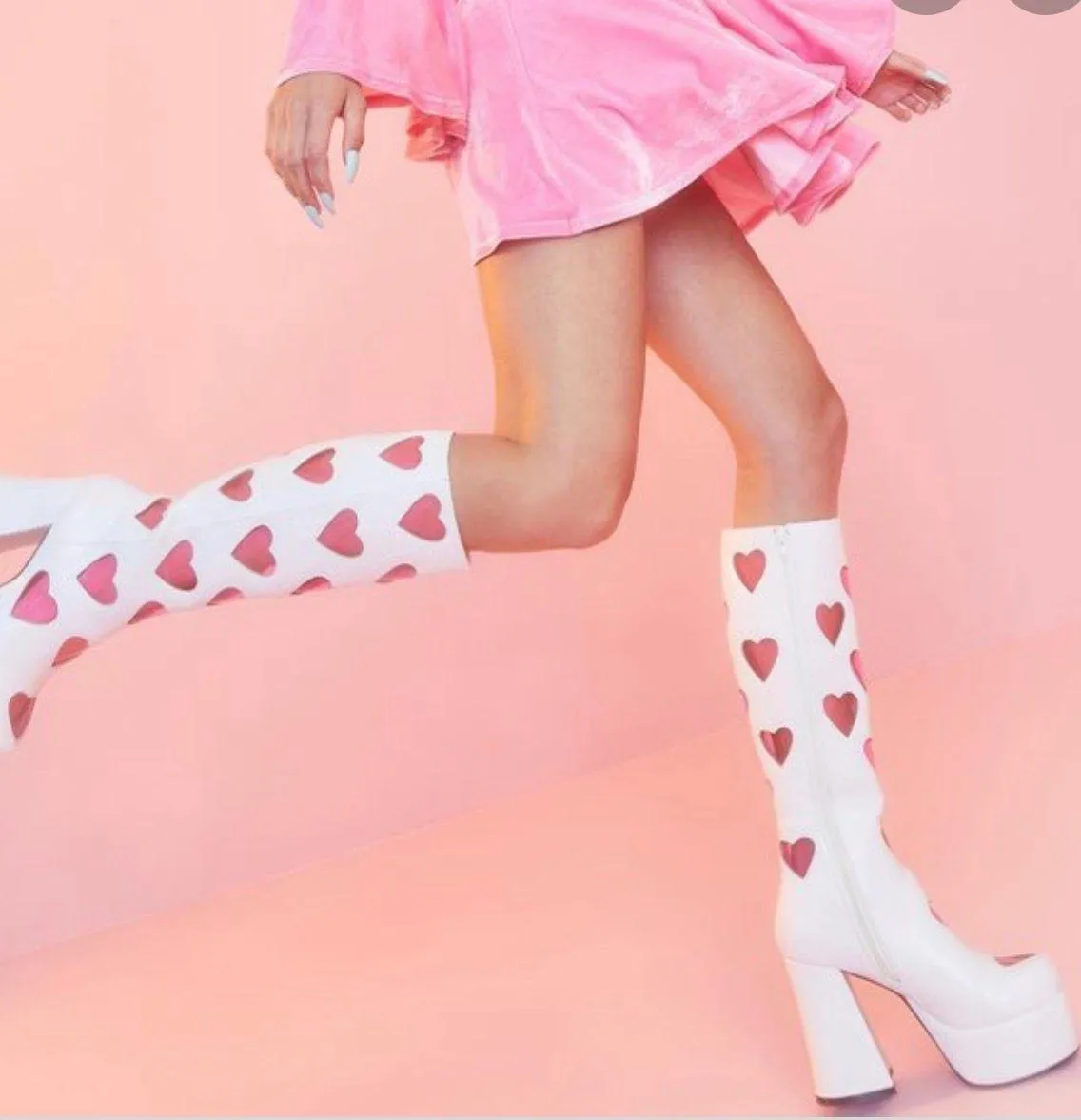 Sugar thrillz Heart GoGo Boots - Image 4