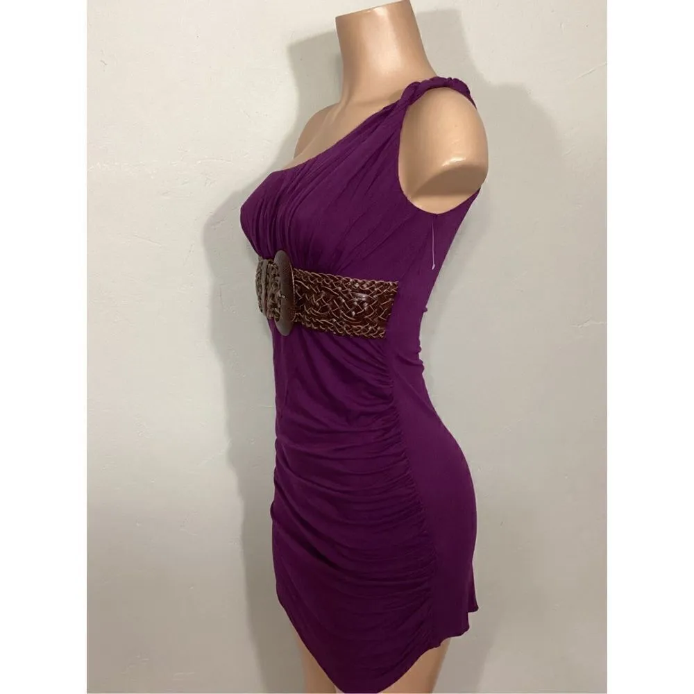 New. SKY purple Grecian style dress with leather. Medium - Image 7