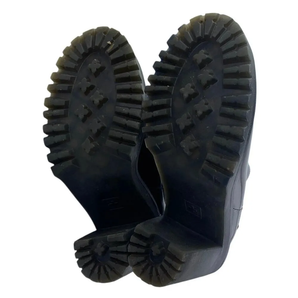 Dr. Martens Husrton Women's Black Red Leather Heeled Platform Chelsea Boots Sz 7 - Image 4