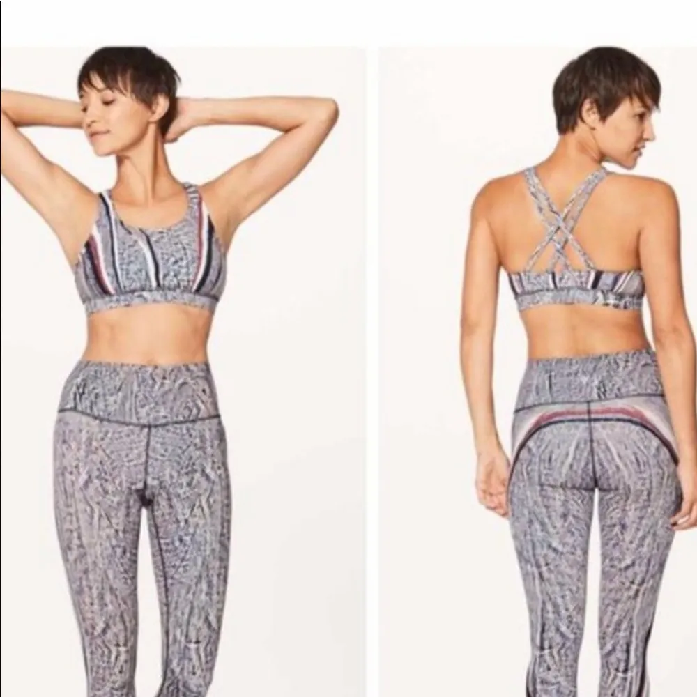 Lululemon wunder under hi-rise tights pants 28” polychromatic multi black size 4 - Image 3