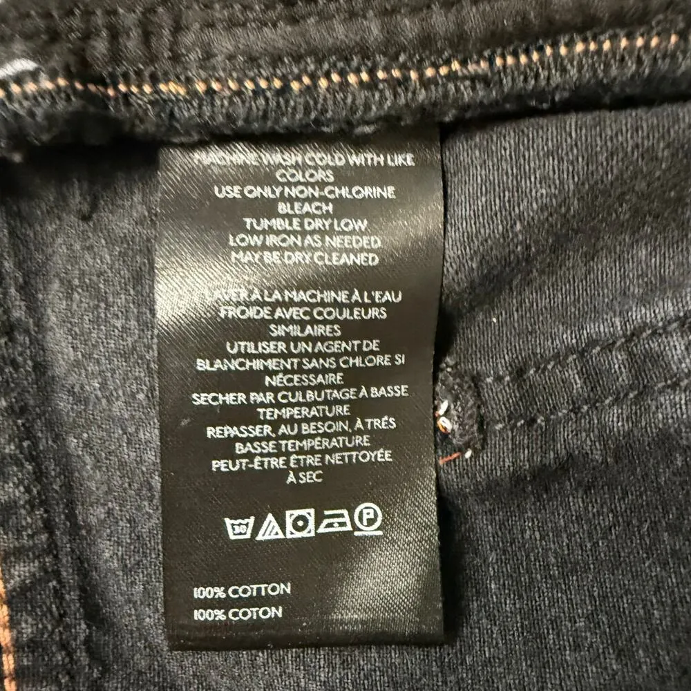 Free People denim shorts 33 hi-low boho festival black - Image 6