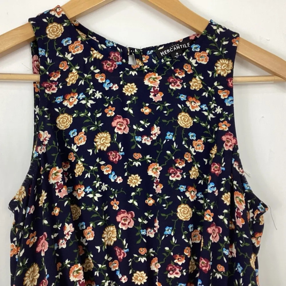 J. Crew Mercantile Ruched Waist Dress In Vintage Floral Size 4 - Image 3