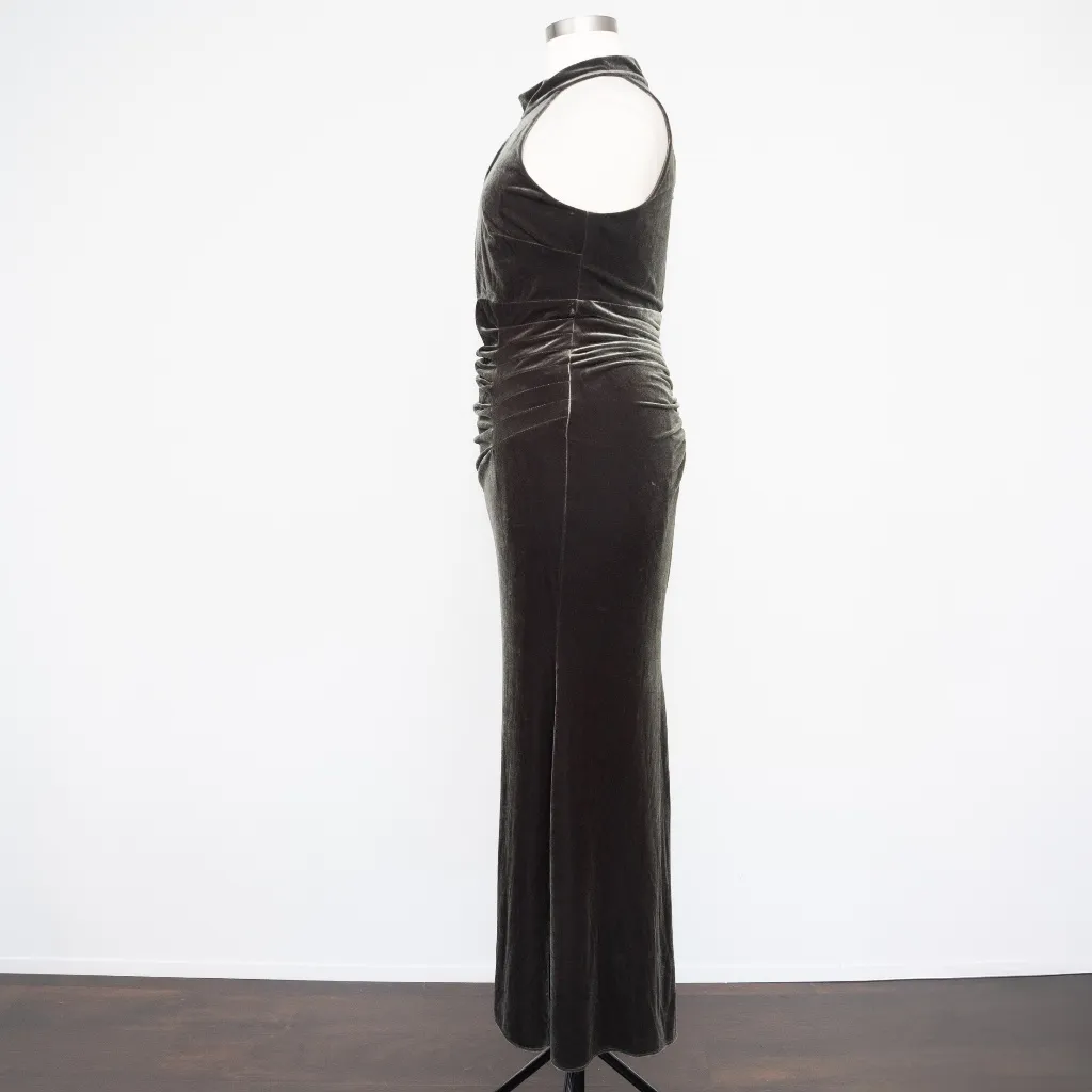 XSCAPE Evenings - “Grace” Velvet Mock Neck Gown - Image 6