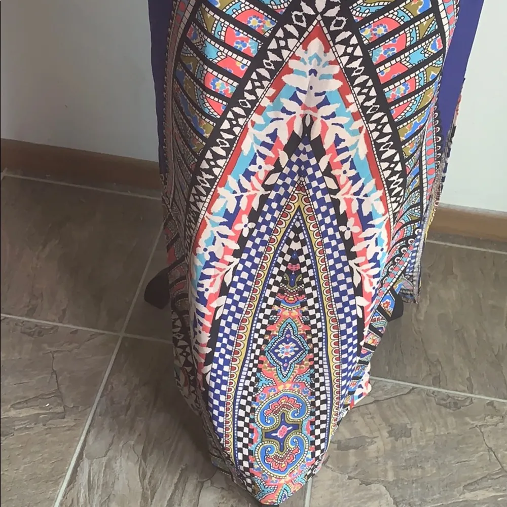 Gianni Bini Multicolored Aztec Maxi Dress Size XS - Image 8