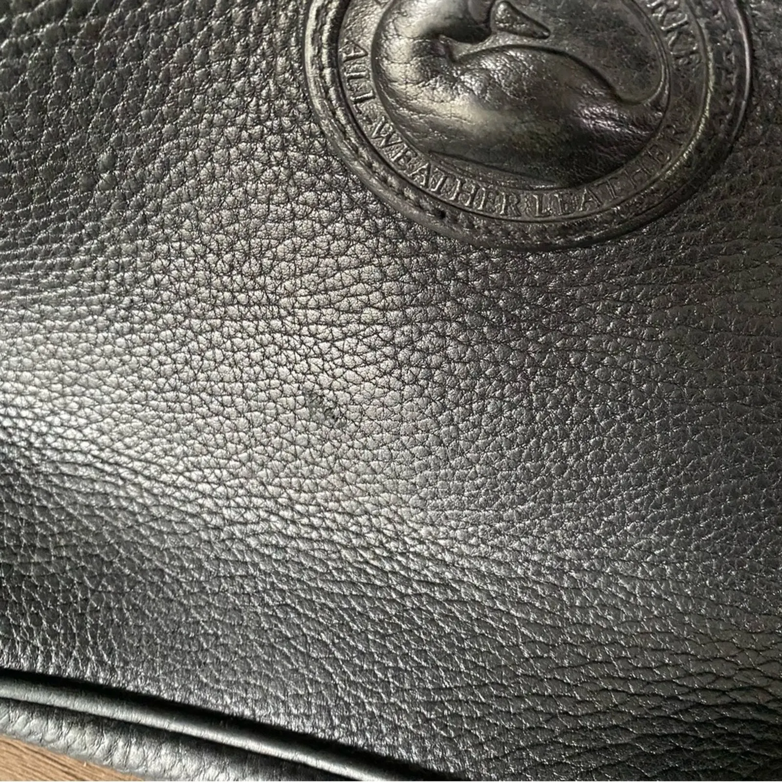 Dooney and Bourke Vintage Black Leather Pebbled Bucket Bag Purse - Image 11