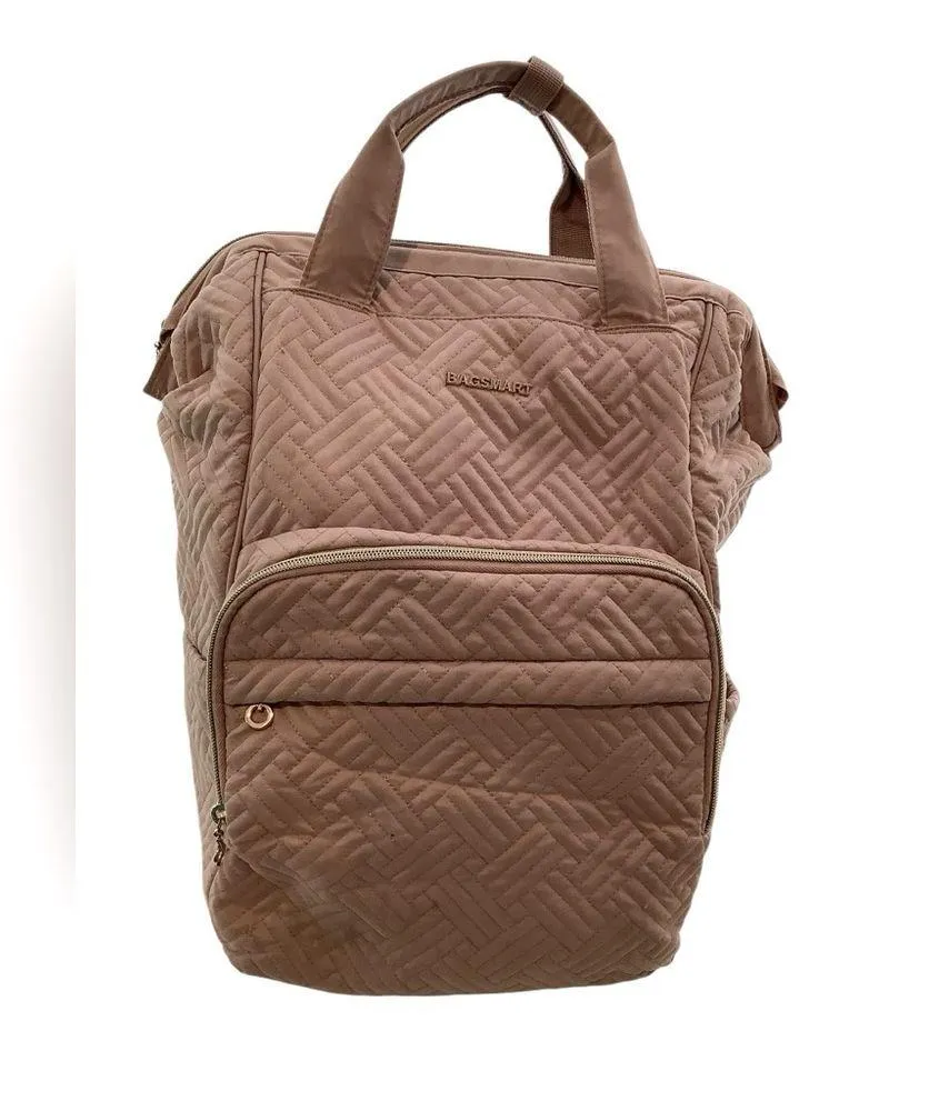 BAGSMART 17” Travel Laptop Backpack for Women, Business Computer Backpack School Pink - Image 2