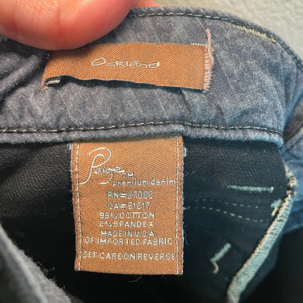 Vintage Paige Premium Denim Oakland Black Jeans Size 28 Flare Y2K - Image 10