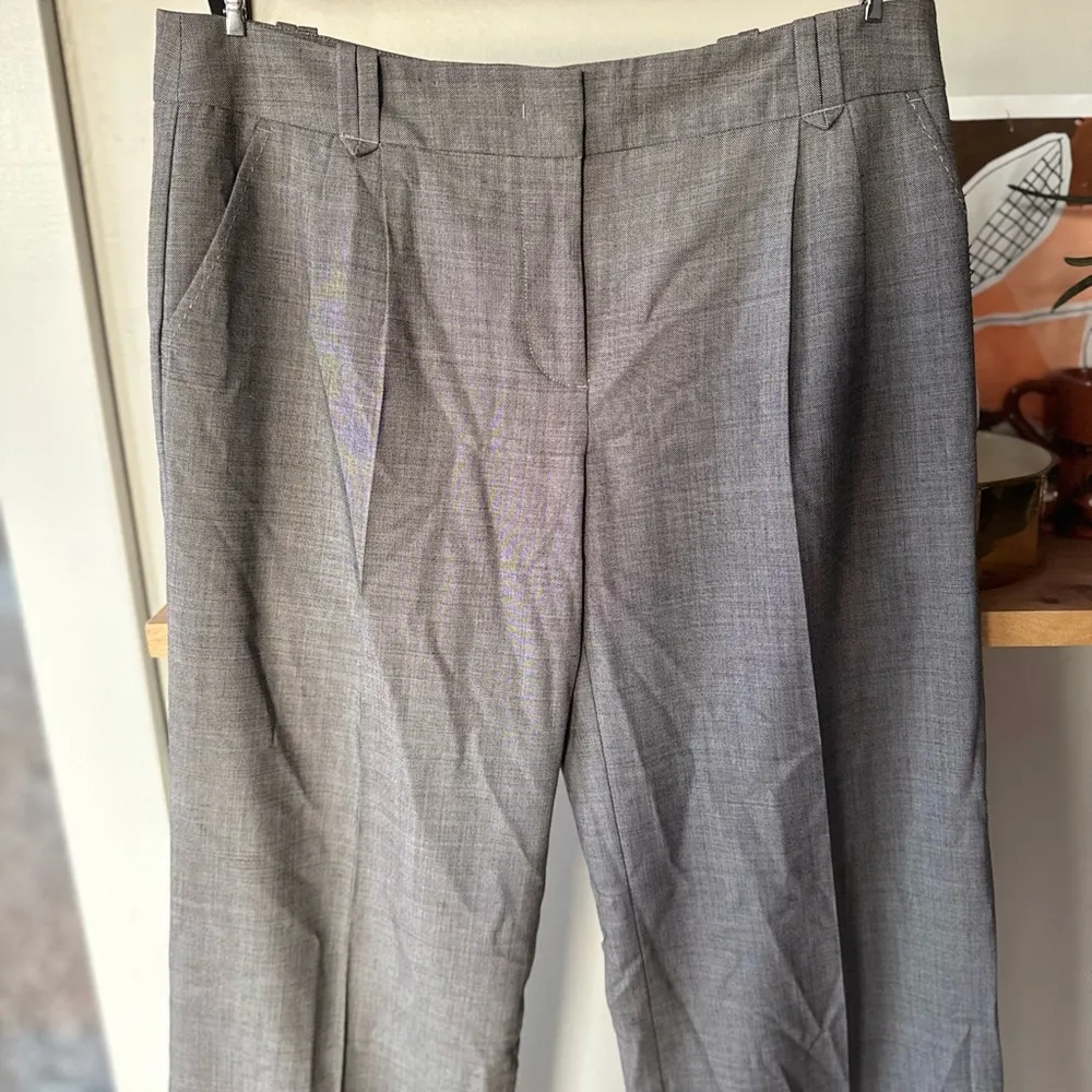 United Colors of Benetton Gray Low Rise Wide Leg Trouser Pants Size 44 US 8 - Image 6